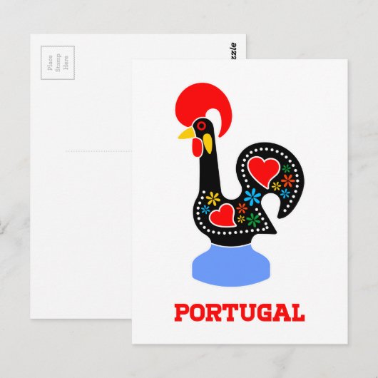 Carte Postale Barcelos Rooster (Devant / Derrière)