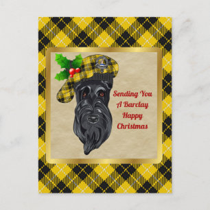 Carte Postale Barclay Clan Badge & Tartan Christmas