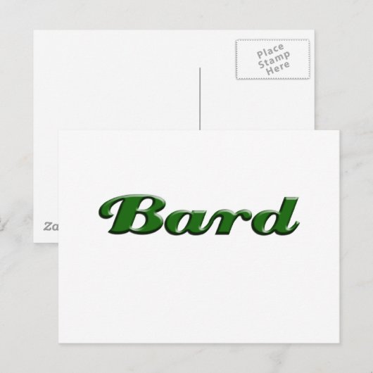 Carte Postale bard (Devant / Derrière)