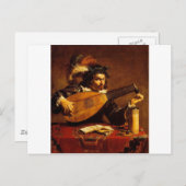 Carte Postale barde médiévale-4 (Devant / Derrière)