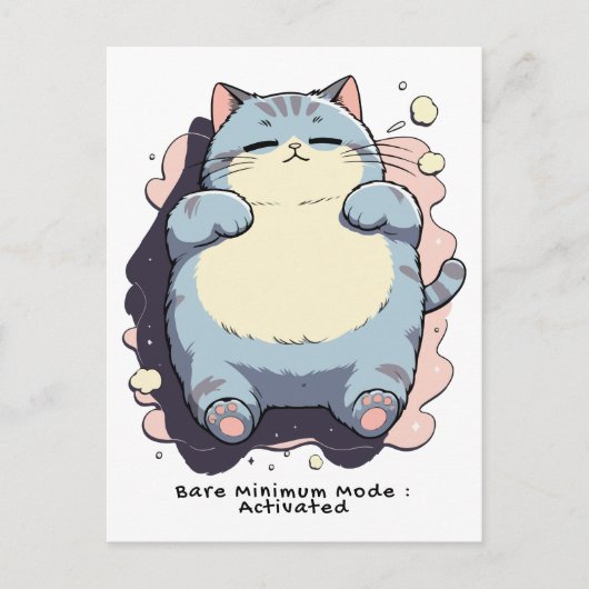 Carte Postale Bare Minimum Mode Activated – Relatable Mood (Devant)