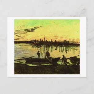 Carte Postale Barges de charbon, Vincent Van Gogh