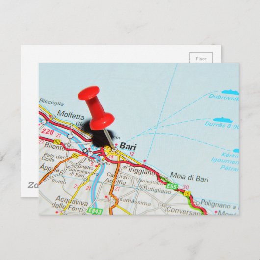 Carte Postale Bari, Italie (Devant / Derrière)