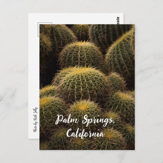 Carte Postale Baril d'or à Palm Springs (Devant / Derrière)