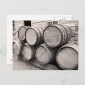 Carte Postale Barils Whiskey en bois (Devant / Derrière)