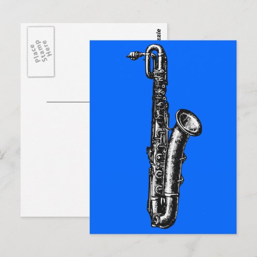 Carte Postale Baritone saxophone (Devant / Derrière)