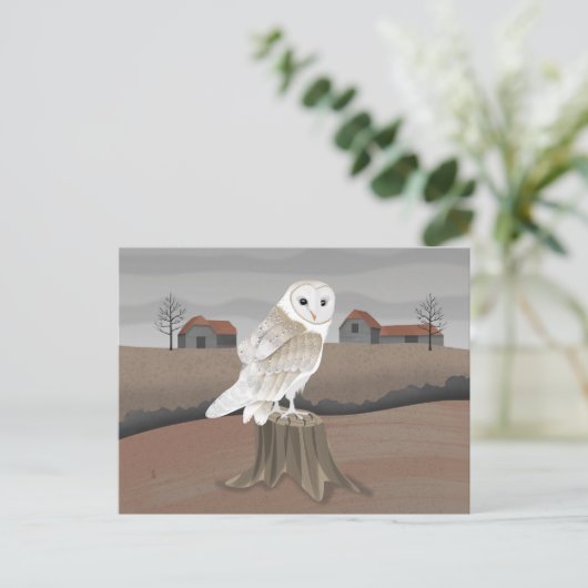 Carte Postale Barn Owl (Debout devant)