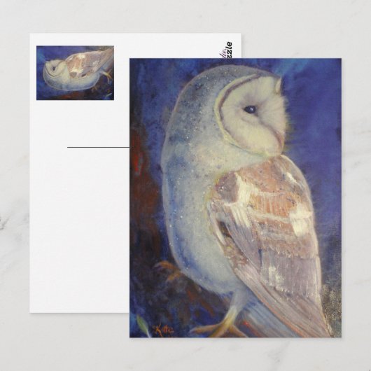 Carte Postale Barn Owl (Devant / Derrière)
