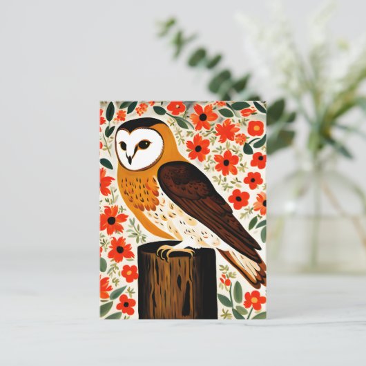 Carte Postale Barn Owl (Debout devant)