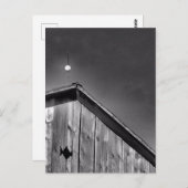 Carte Postale Barn Peak Against the Sky en noir et blanc (Devant / Derrière)