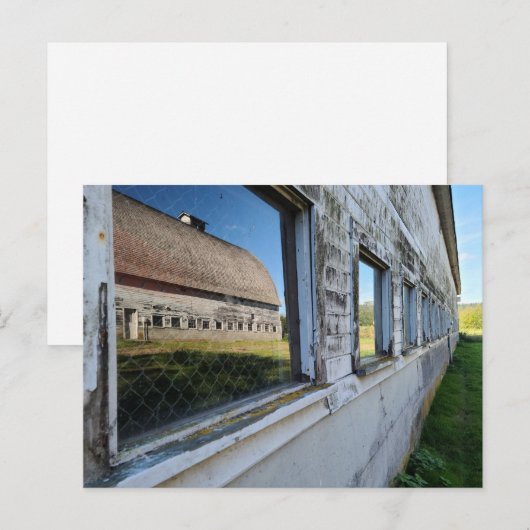 Carte Postale barn twin reflection (Devant / Derrière)