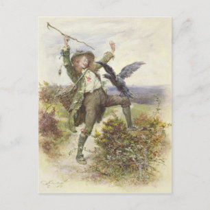 Carte Postale Barnaby Rudge et Raven Grip