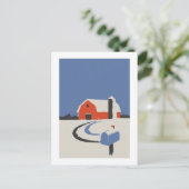 Carte Postale Barne rouge (Debout devant)