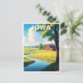 Carte Postale Barne rouge Iowa (Debout devant)