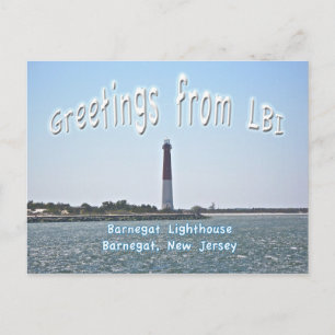Carte Postale Barnegat Lighthouse (Vieux Barney) Salutations LBI