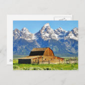 Carte Postale Barns Grand Tetons Mountains (Devant / Derrière)