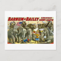 Barnum & Bailey - Eléphants - Vintage Ad