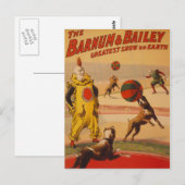 Carte Postale Barnum & Bailey - Merveilleux Chiens De Football (Devant / Derrière)
