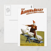 Carte Postale Barnum et Bailey : Interprétation de l'oie (Devant / Derrière)