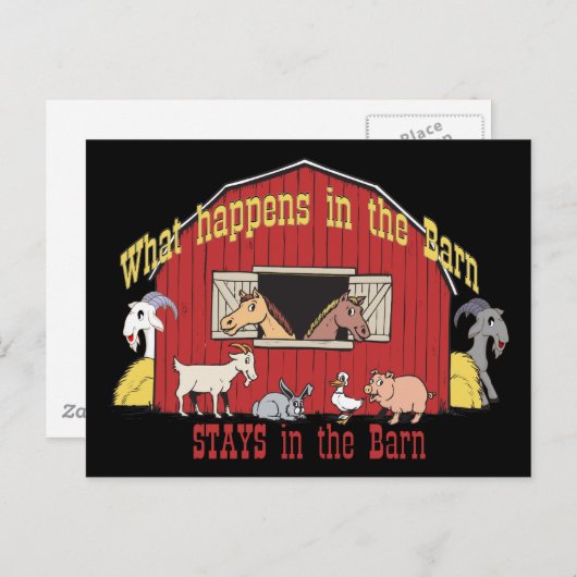 Carte Postale Barnyard Chèvre (Devant / Derrière)