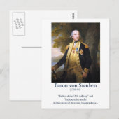 Carte Postale Baron von Steuben - Armée américaine (Devant / Derrière)