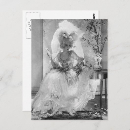 Carte Postale Baronne en robe Mariage (Devant / Derrière)