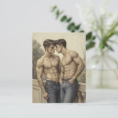 Carte Postale Baroque Affection: A Painterly Romantic Encounter (Debout devant)