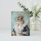 Carte Postale Baroque Frog Royal King Portrait Design (Debout devant)