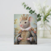 Carte Postale Baroque Mouse Royal King Portrait Design (Debout devant)