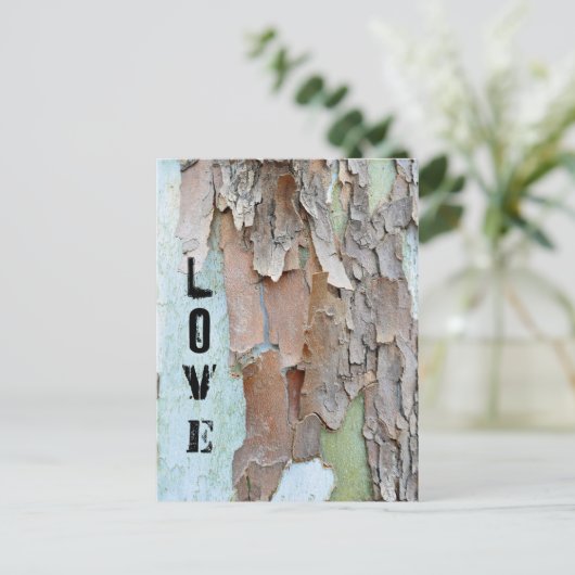 Carte Postale Barque d'arbre, Amour, Rustique (Debout devant)