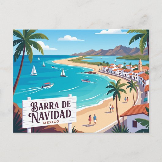 Carte Postale Barra de Navidad Mexique (Devant)