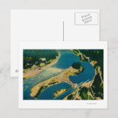 Carte Postale Barrage de Bonneville et fleuve Columbia d'Air (Devant / Derrière)