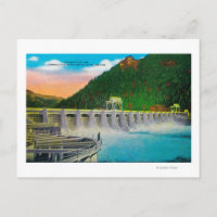 Barrage de Bonneville sur la rivière Columbia