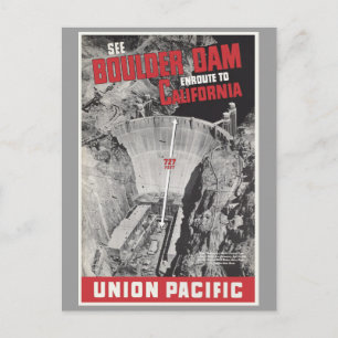 Carte Postale Barrage de Boulder, barrage de Hoover, Amérique