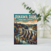 Carte Postale Barrage de Pinawa Canada (Debout devant)