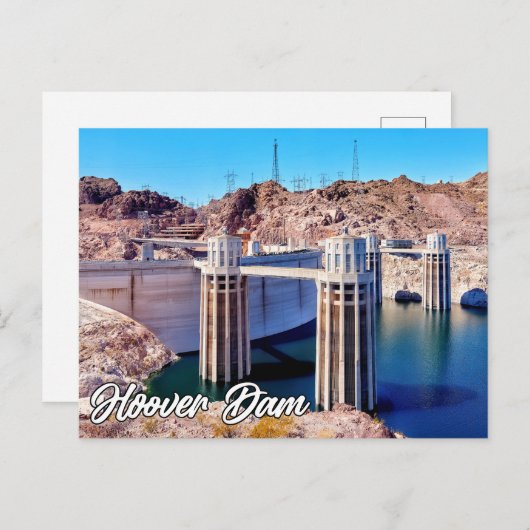 Carte Postale Barrage historique de Hoover, Nevada, États-Unis (Devant / Derrière)