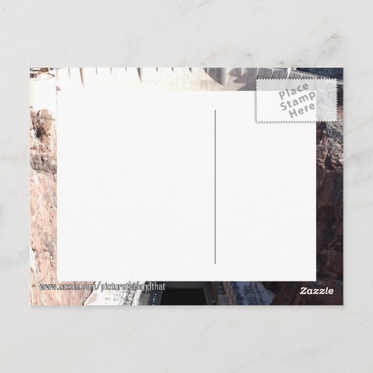 Carte Postale Barrage Hoover (Dos)