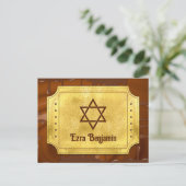 Carte Postale Barre de chocolat Ticket d'Or Bar Mitzvah Merci (Debout devant)