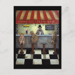 Carte Postale Barre de singes