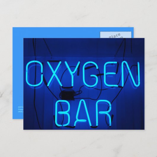Carte Postale Barre d'oxygène (Devant / Derrière)