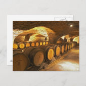 Carte Postale Barres de chêne dans la cave du Domaine Comte (Devant / Derrière)