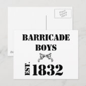 Carte Postale Barricade Boys Odds and End (Devant / Derrière)