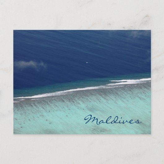 Carte postale barrière de corail des Maldives (Devant)