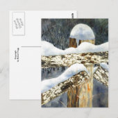 Carte postale "barrière de neige" (Devant / Derrière)
