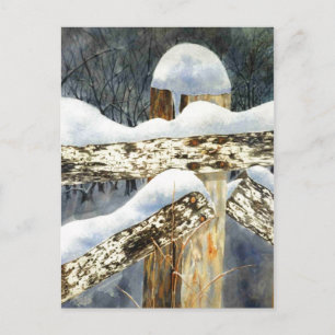 Carte postale "barrière de neige"