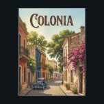 Carte Postale Barrio Histórico<br><div class="desc">The Barrio Histórico of Colonia del Sacramento is a UNESCO World Heritage site known for its cobblestone streets and fusion of Portuguese and Spanish colonial architecture. This charming district feels like a step back in time, featuring colorful houses draped in flowering bougainvillea and vintage cars parked along the narrow alleys....</div>