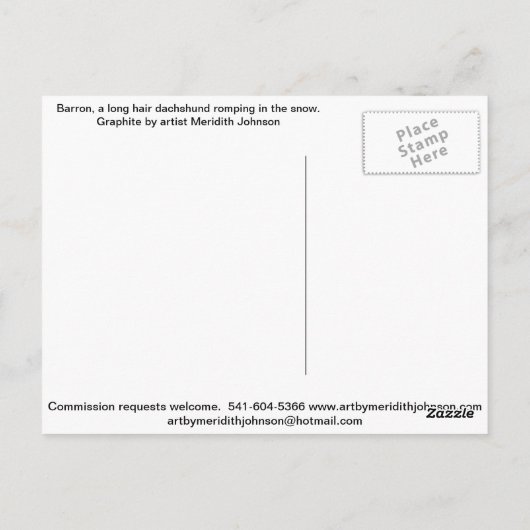 Carte Postale Barron (Dos)