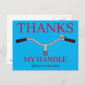 Carte Postale Bars et Bell pour poignée de vélo, ajouter du text (Devant / Derrière)