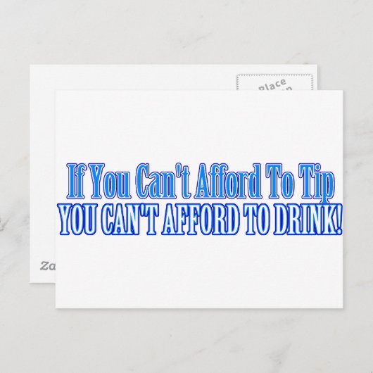 Carte Postale Bartender dit : (Devant / Derrière)