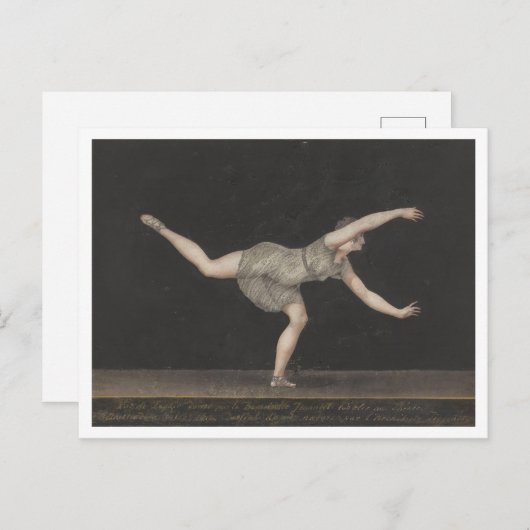 Carte Postale Bartholomeus Ziesenis, Danseuse (Devant / Derrière)